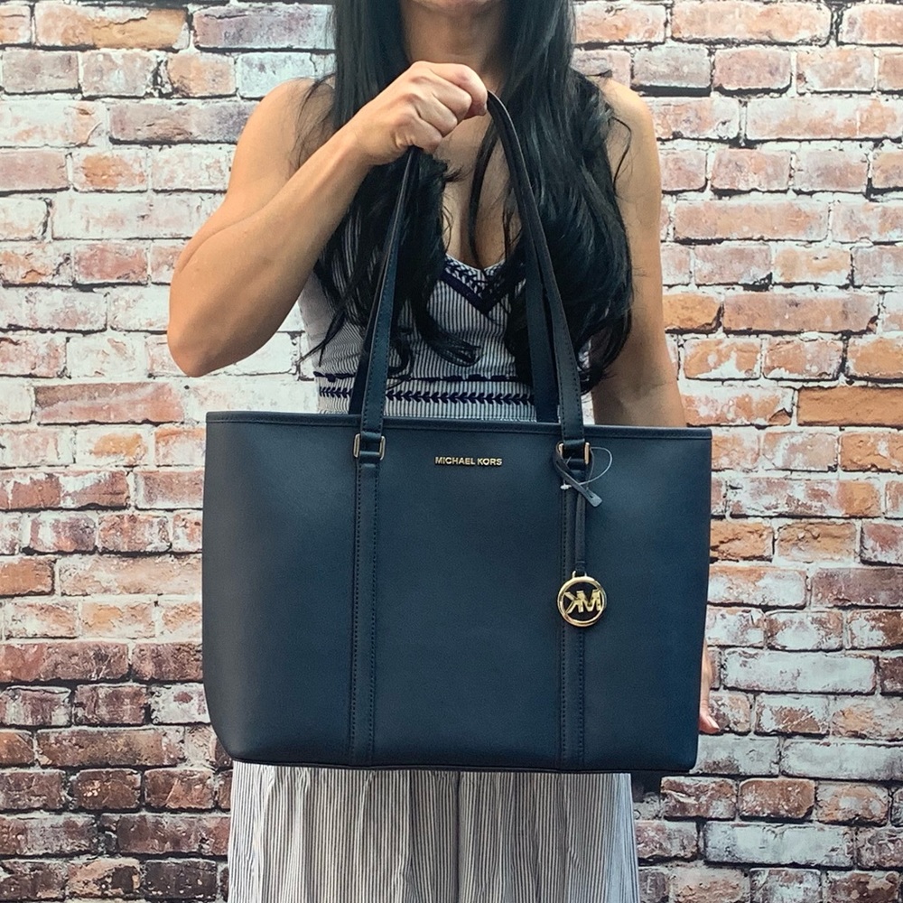 NWT Michael kors Sady Laptop Bag navy blue - Picture 4 of 5